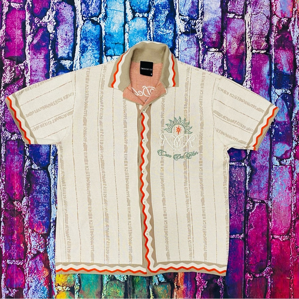 Smokerise JACQUARD KNIT SHIRT Havana size Small men’s